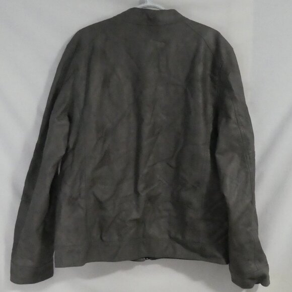 GUESS | large | Grey Faux Leather - Vegan Jacket - Picture 2 of 15